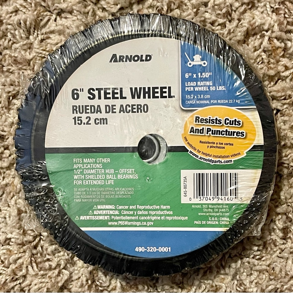 New 6” Steel Wheel